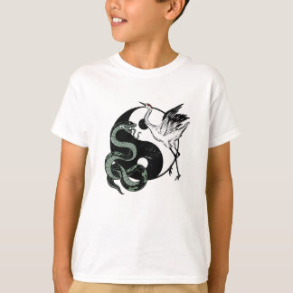 Yin yang Snake And Crane Symbol T-Shirt