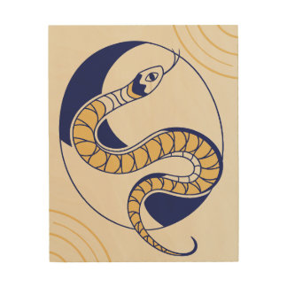 Yin Yang Snake Minimal Vector Wall Art