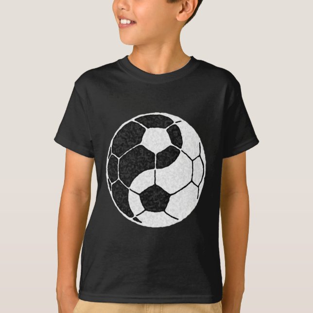 Yin Yang Soccer Graphic For Men Women Boys And Gir T-Shirt (Front)