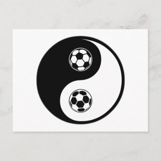 Yin Yang Soccer Postcard