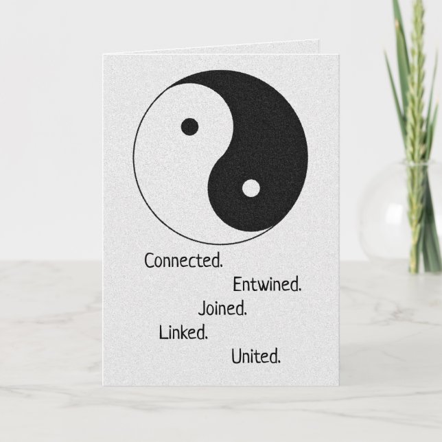 Yin Yang Soulmates Connection Poem Holiday Card (Front)