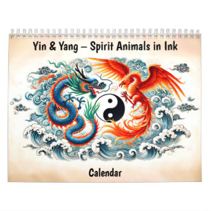 Yin & Yang – Spirit Animals in Ink Calendar