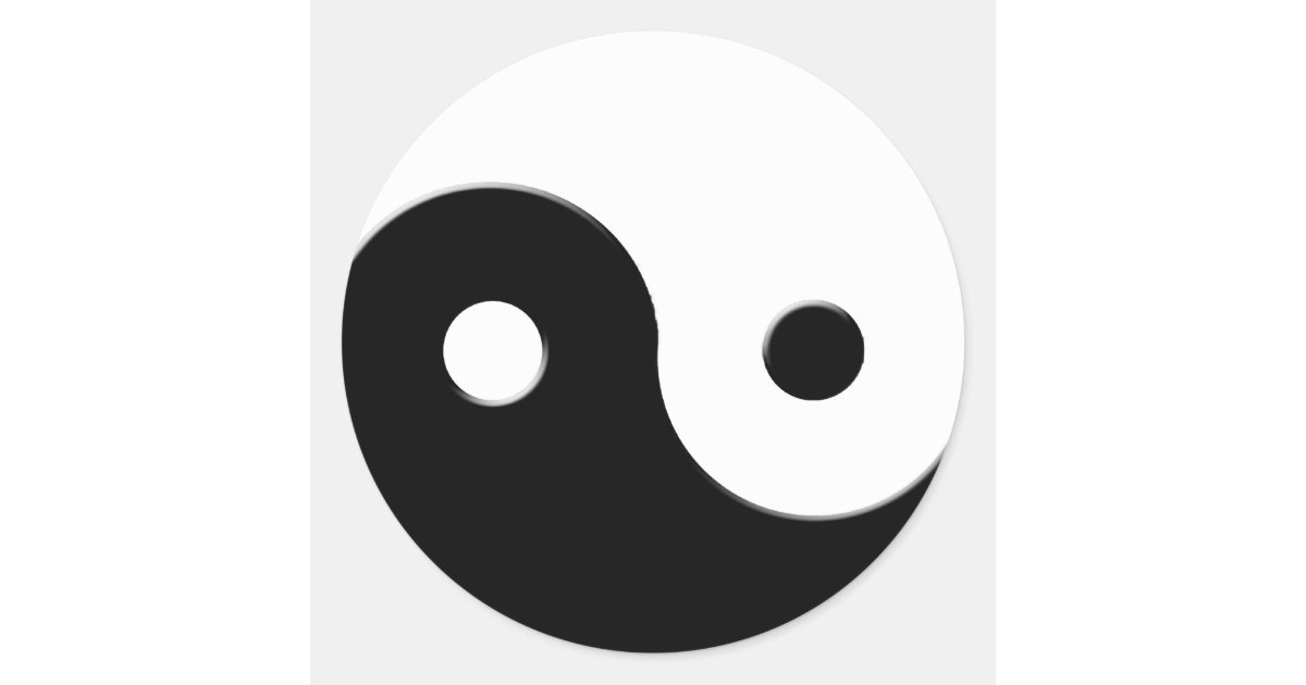 Yin & Yang Spiritual Harmony Asian Art Sticker | Zazzle