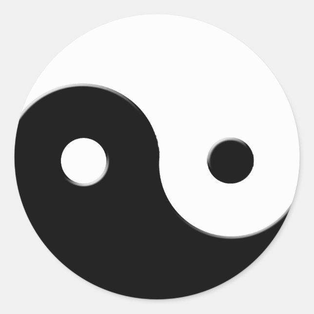Yin & Yang Spiritual Harmony Asian Art Sticker (Front)
