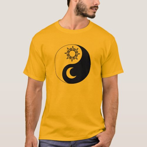 Yin Yang Sun Moon duality T_Shirt