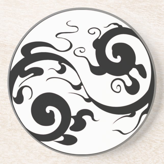 Yin-Yang Swirl Coaster (Front)