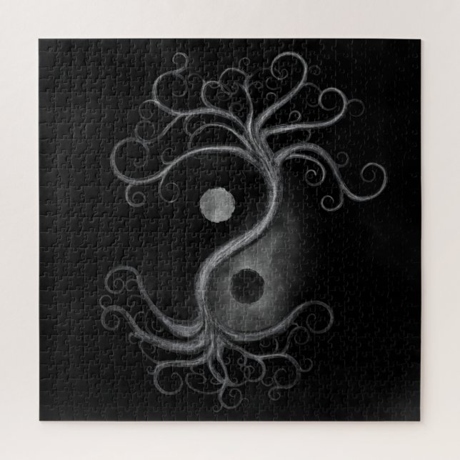 Yin Yang Swirl Tree Jigsaw Puzzle (Vertical)