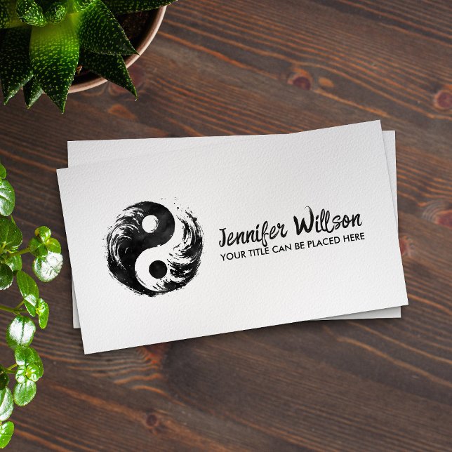 Yin Yang Symbol - Abstract ink flow Business Card (Creator Uploaded)