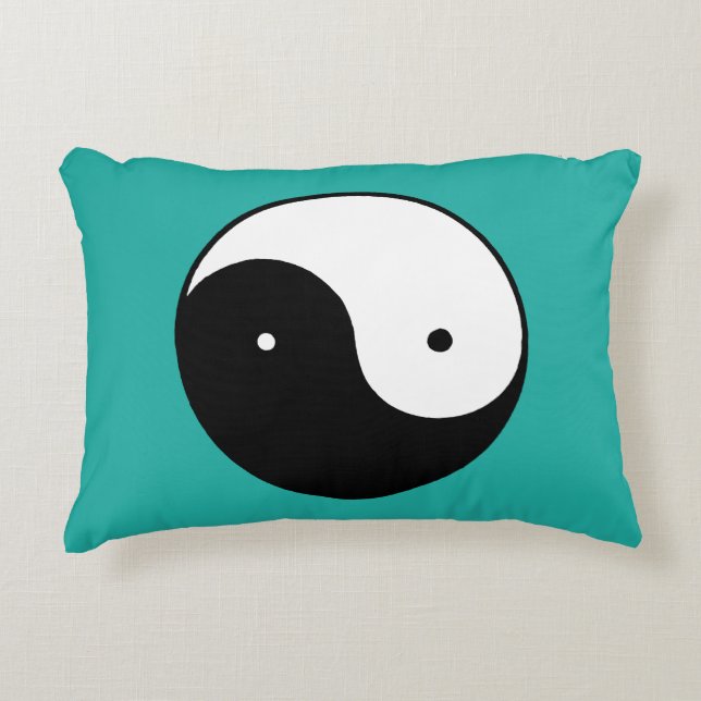 Yin Yang Symbol Accent Pillow (Front)