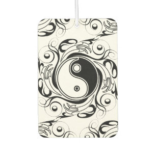 Yin & Yang Symbol Black and White Tattoo Style Air Freshener