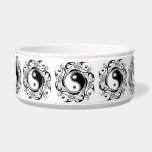 Yin & Yang Symbol Black and White Tattoo Style Bowl<br><div class="desc">Decorative Ying Yang Symbol Psychedelic Black and White Tattoo Style Art Design. Originally created with Hi Quality Vector Graphic Art Copyright BluedakArt TheChameleonArt.</div>