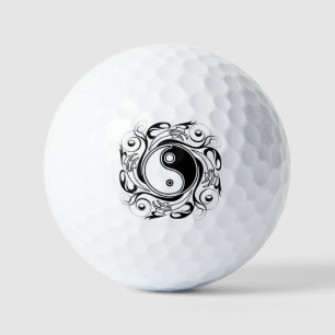 Yin & Yang Symbol Black and White Tattoo Style Golf Balls
