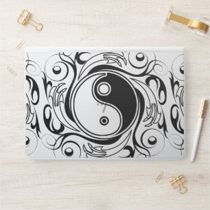 Yin & Yang Symbol Black and White Tattoo Style HP Laptop Skin