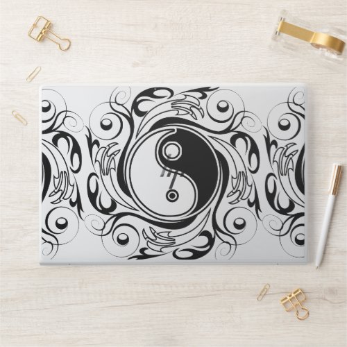 Yin  Yang Symbol Black and White Tattoo Style HP Laptop Skin