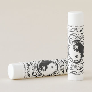 Yin & Yang Symbol Black and White Tattoo Style Lip Balm
