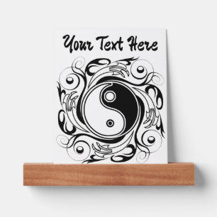 Yin & Yang Symbol Black and White Tattoo Style Picture Ledge