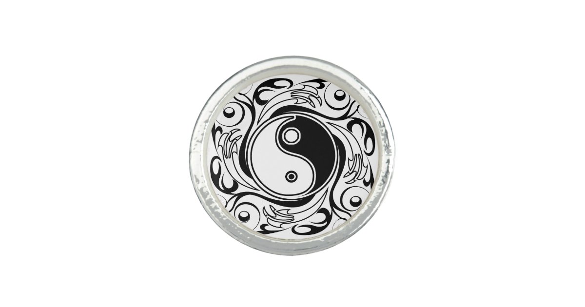 Sticker miroir Yin et Yang - Décoration miroir zen - Miroir symbole.