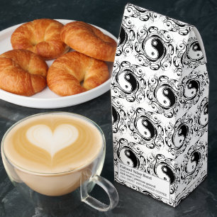 Yin & Yang Symbol Black and White Tattoo Style Roasted Coffee