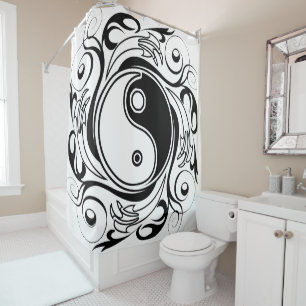 Yin Yang Symbol Koi offers Fish Shower Curtain