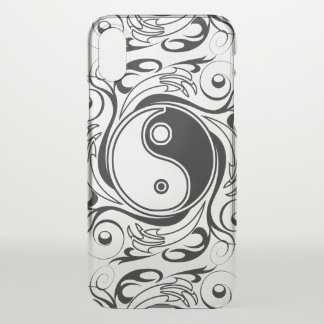 Yin & Yang Symbol Black and White Tattoo Style iPhone X Case