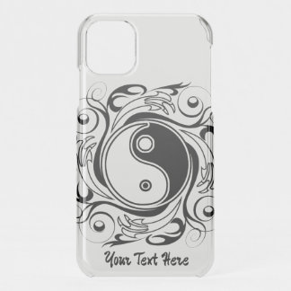 Yin & Yang Symbol Black and White Tattoo Style iPhone 11 Case