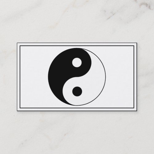 Yin  Yang Symbol Business Card