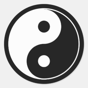 Yin Yang Symbol Classic Round Sticker