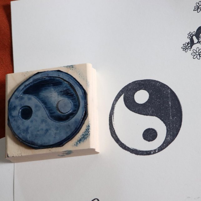 Yin Yang Symbol Dark and Light                     Rubber Stamp (Creator Uploaded)