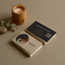 Yin-Yang Symbol Earth Tones QR Code Meditative