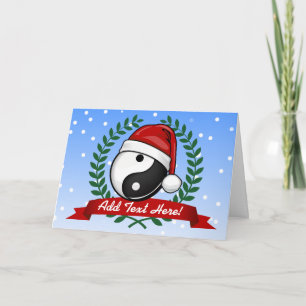 Yin Yang Symbol Holiday Card