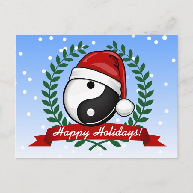 Yin Yang Symbol Holiday Postcard (Front)