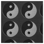 Yin Yang Symbol in Carbon Fiber Style Fabric