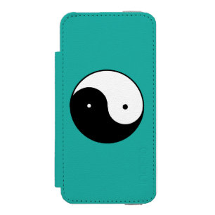 Yin Yang Symbol Wallet Case For iPhone SE/5/5s