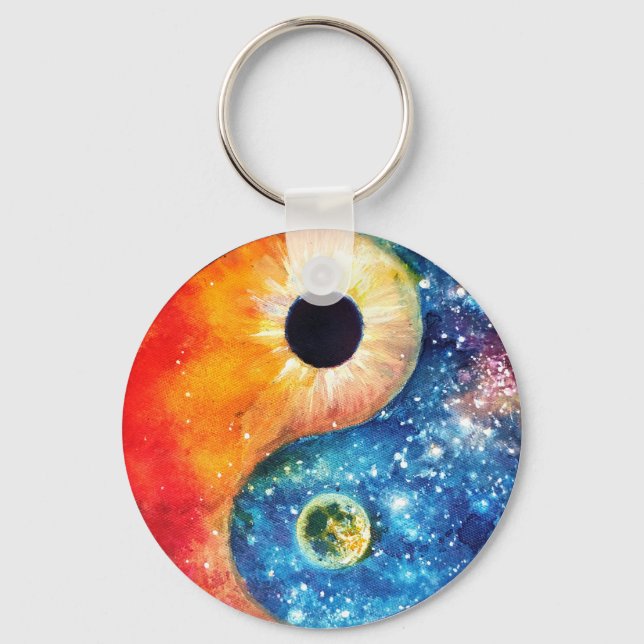 yin-yang symbol keychain (Front)