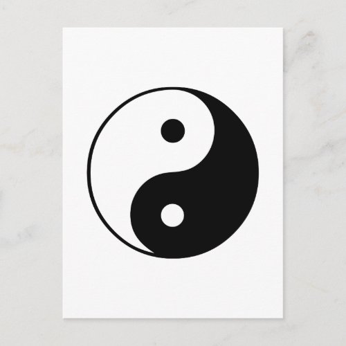 Yin Yang Symbol Postcard