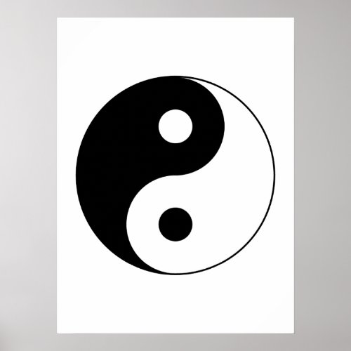 Yin Yang Symbol Poster
