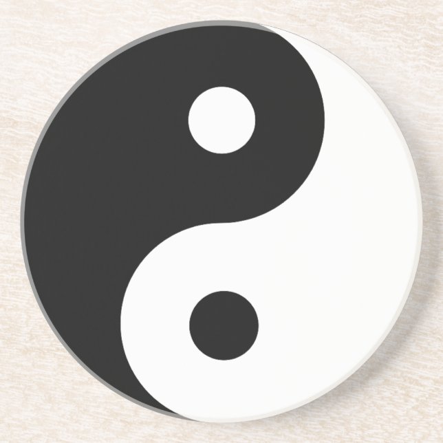 Yin / Yang Symbol Sandstone Coaster (Front)