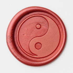 Yin Yang Symbol - solid tattoo design 1 Wax Seal Sticker