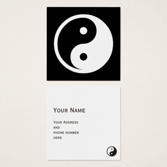 Yin Yang Symbol - solid tattoo design 2 (Front & Back)