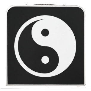 Yin Yang Symbol - solid tattoo design 2 Beer Pong Table