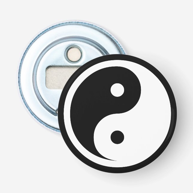 Yin Yang Symbol - solid tattoo design 2 Bottle Opener (Front)