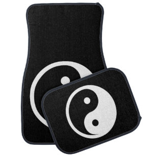 Yin Yang Symbol - solid tattoo design 2 Car Floor Mat