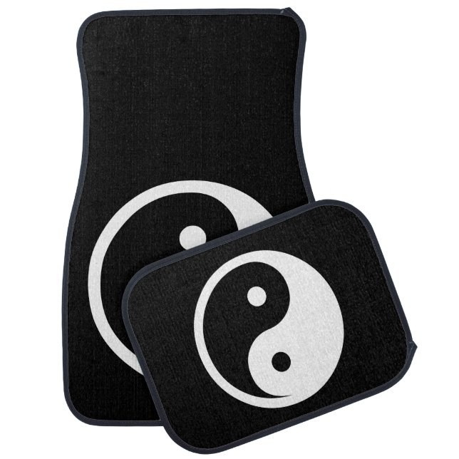 Yin Yang Symbol - solid tattoo design 2 Car Floor Mat (Set)