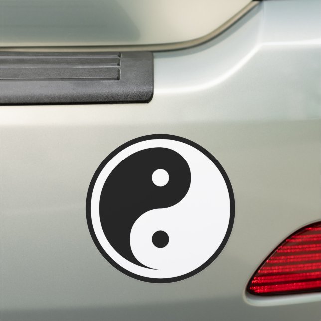 Yin Yang Symbol - solid tattoo design 2 Car Magnet (In Situ)