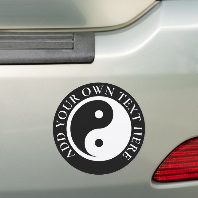 Yin Yang Symbol - solid tattoo design 2 Car Magnet (In Situ)