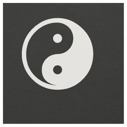Yin Yang Symbol - solid tattoo design 2 Fabric