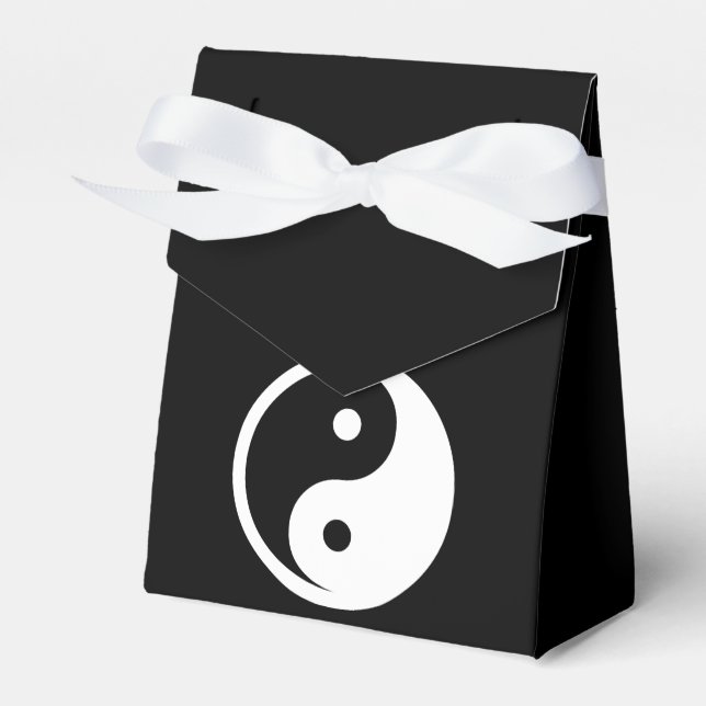 Yin Yang Symbol - solid tattoo design 2 Favor Boxes (Front Side)