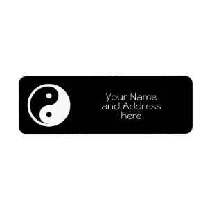 Yin Yang Symbol - solid tattoo design 2 Label