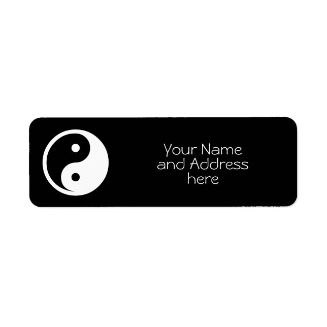 Yin Yang Symbol - solid tattoo design 2 Label (Front)