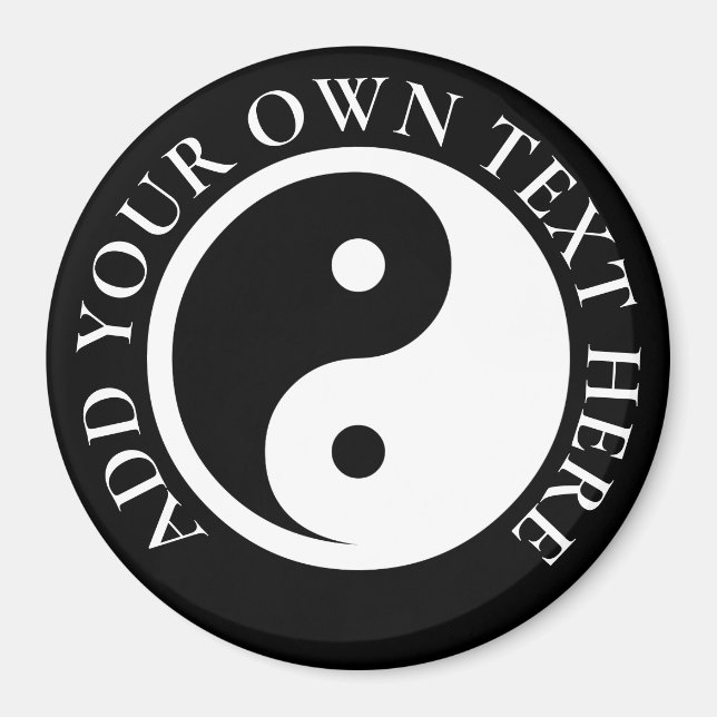 Yin Yang Symbol - solid tattoo design 2 Magnet (Front)